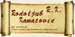 Rodoljub Kamatović vizit kartica